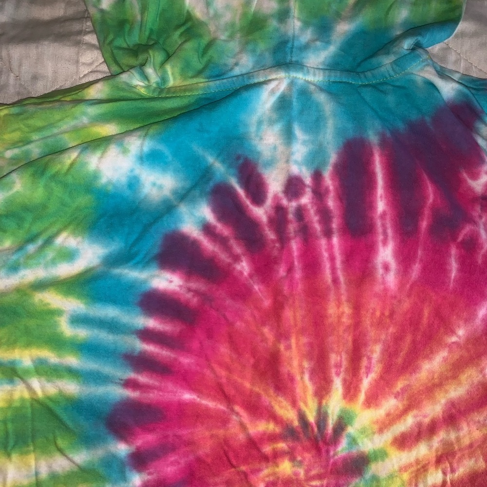 Unisex rainbow tie die hoodie - Picture 8 of 8